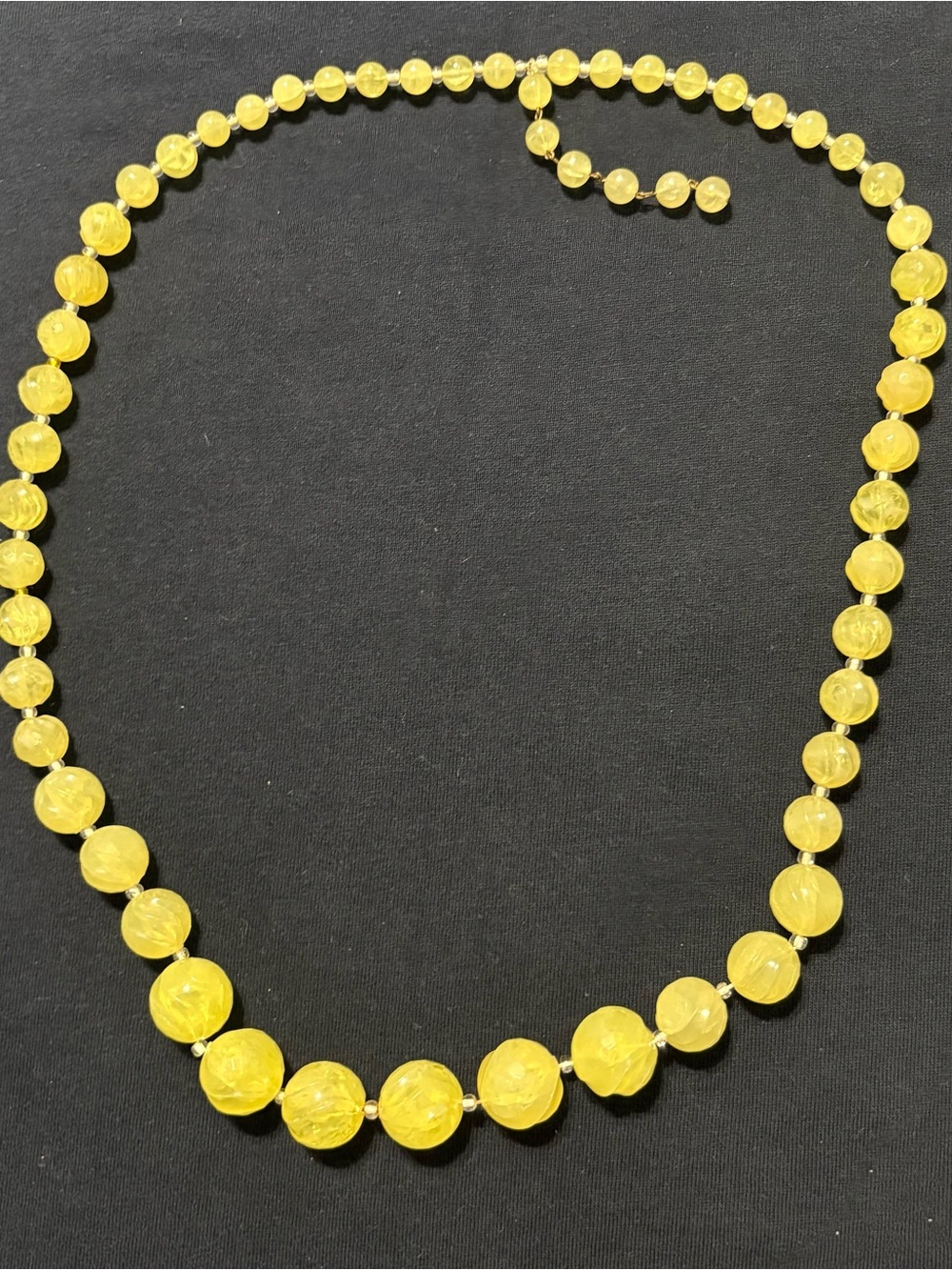 Yellow Bead Necklace 28” - Women Jewelry